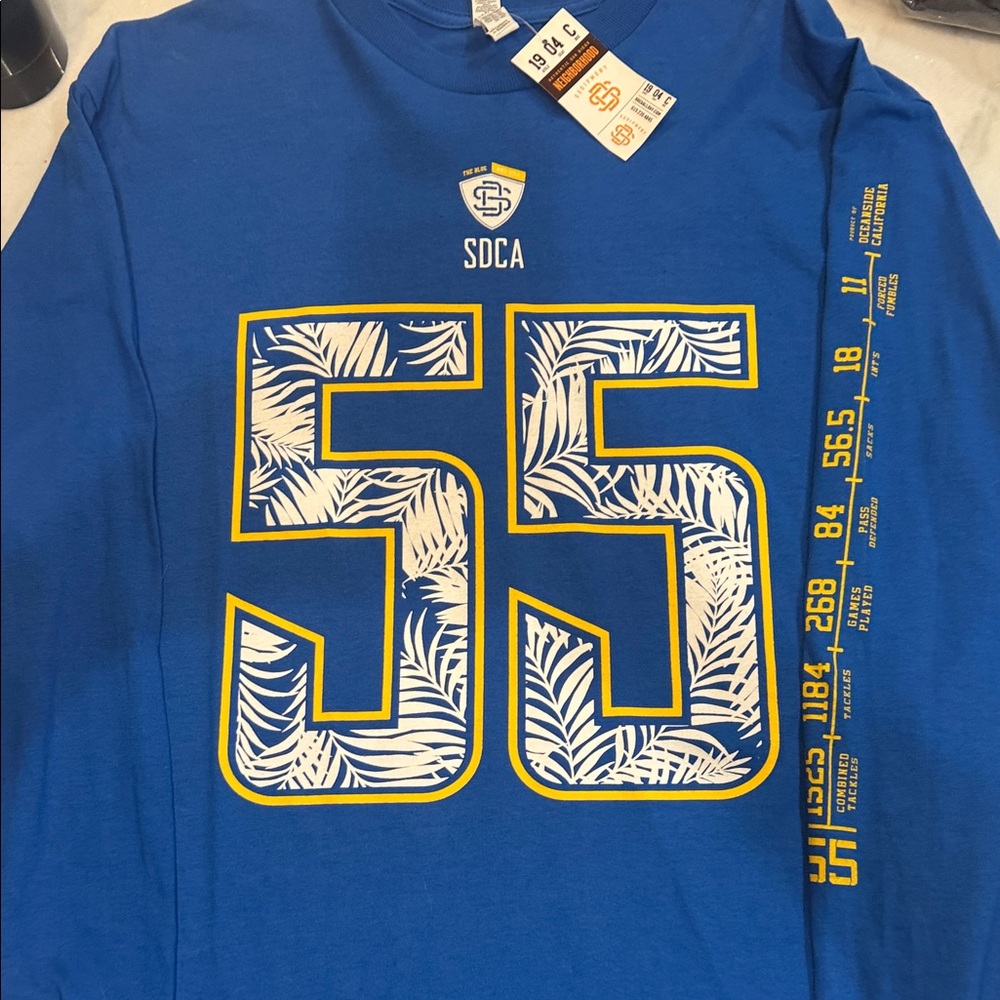 San Diego Chargers Seau Graphic Long Sleeve Shirt